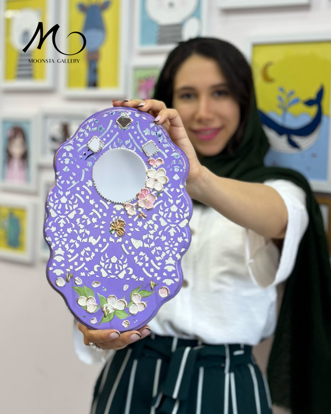 جاکلیدی چوبی یاسی رنگ