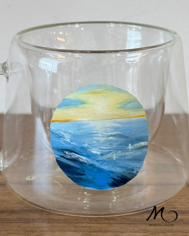 لیوان دوجداره ویترای دستساز از گالری مونستا اهواز