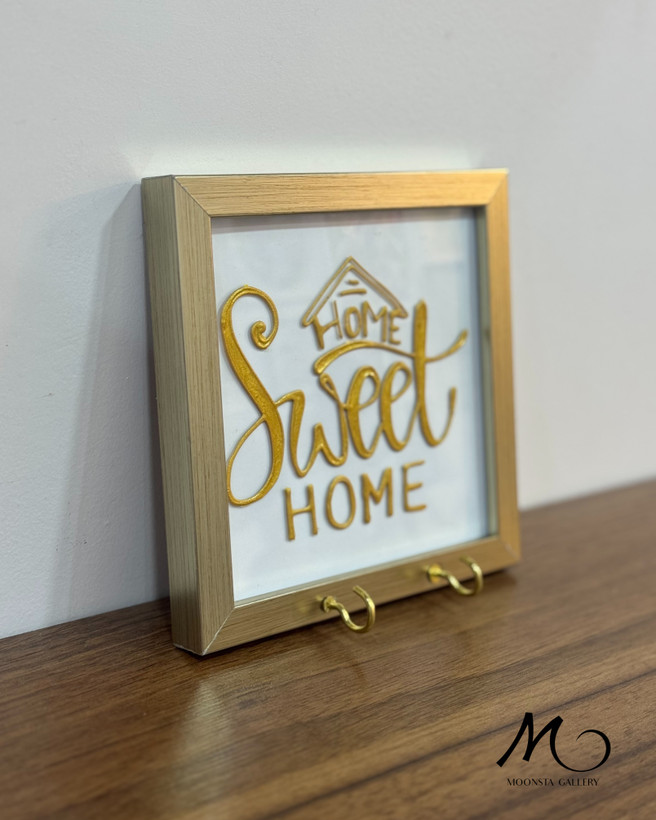 جاکلیدی دیواری دستساز با نوشته Home Sweet Home