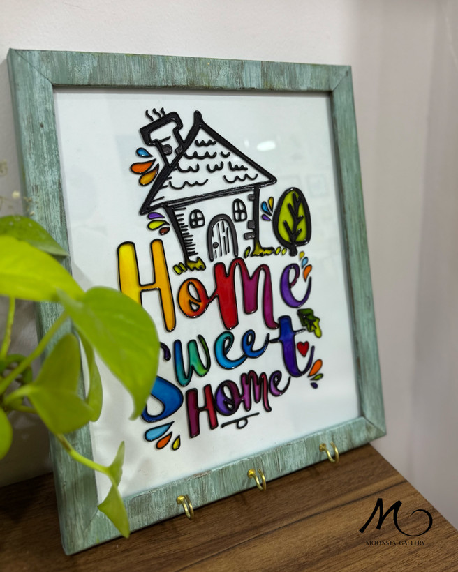 جاکلیدی فانتزی ویترای مونستا گالری با نوشته Home Sweet Home